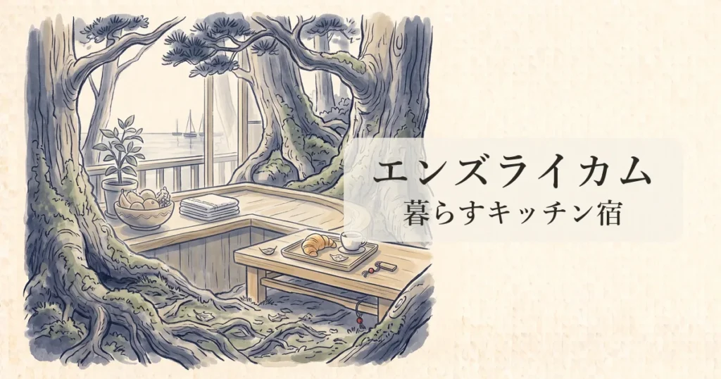 【エンズ マリーナ イン ライカム】大型イオンモール至近の広壮コンドミニアムステイの物語 のイメージイラスト