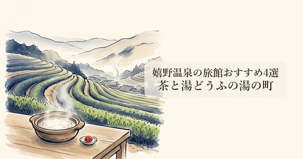 嬉野温泉の旅館おすすめ4選 のイメージイラスト