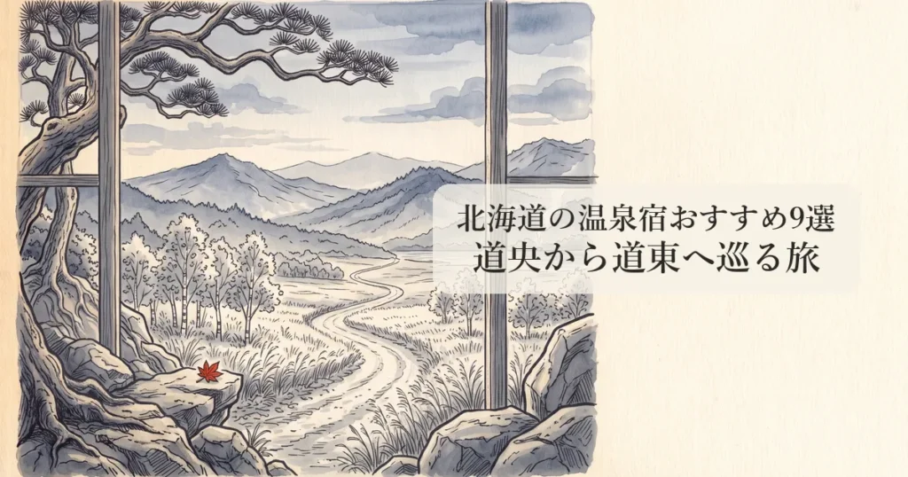 北海道の温泉宿おすすめ9選 のイメージイラスト